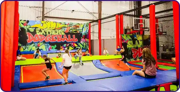 Kids playing dodgeball