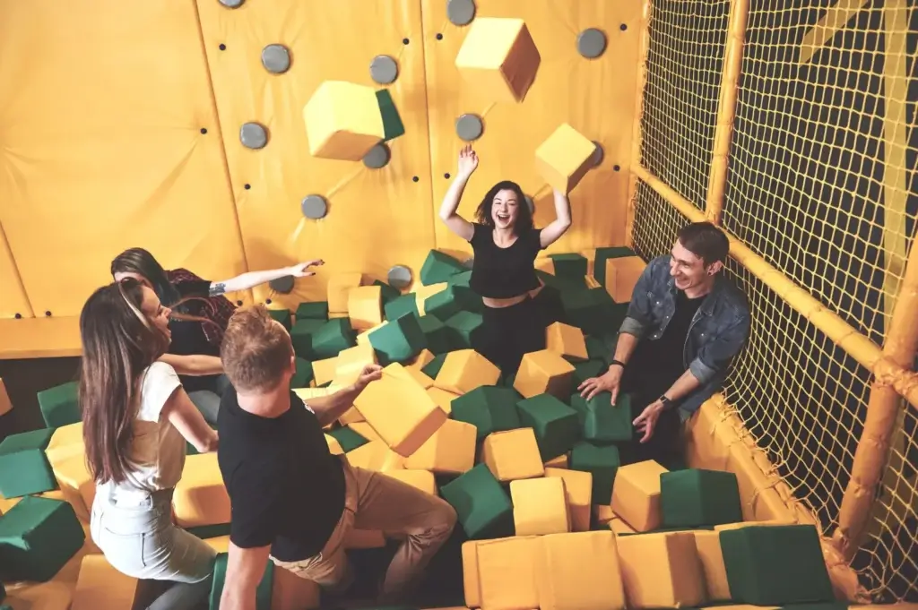 Family trampoline fun