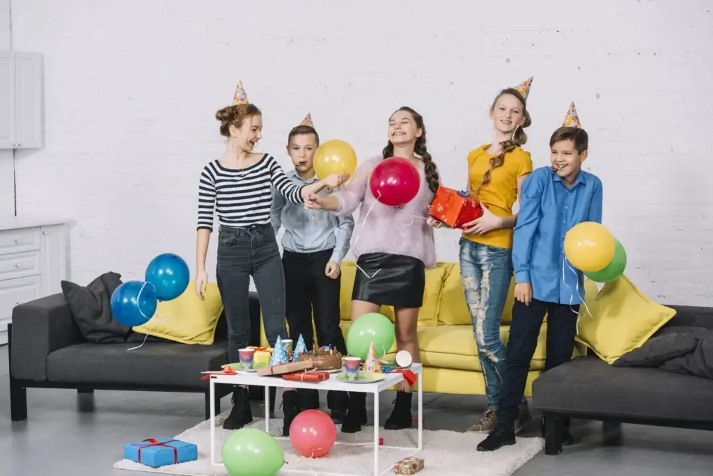 Trampoline birthday celebration