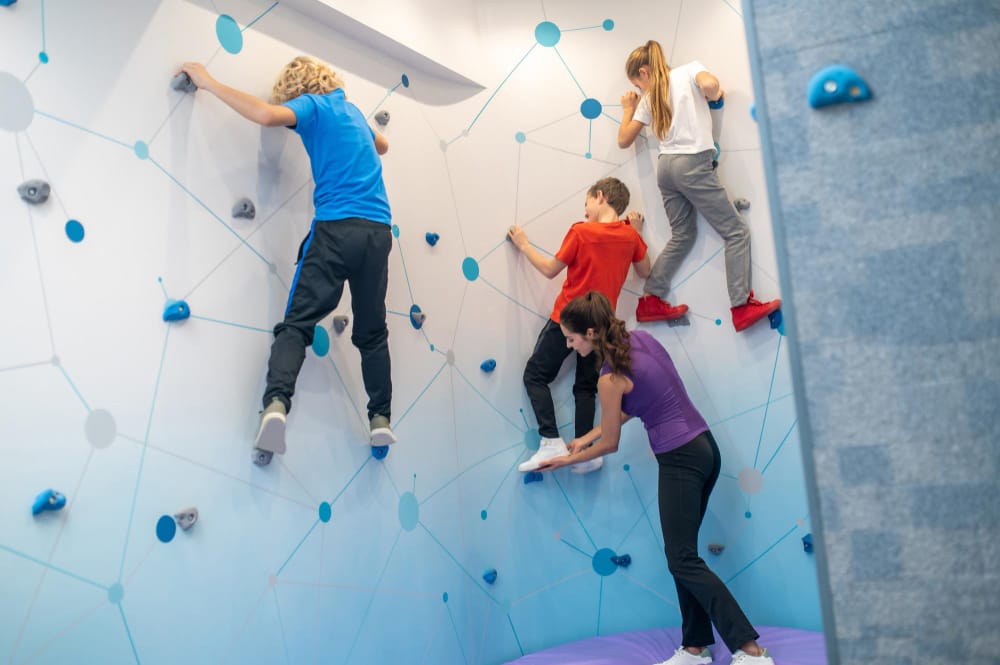 Kids building confidence through teamwork